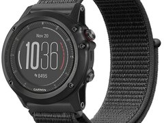 Curea ceas Smartwatch Garmin Fenix 7X / 6X / 5X Plus / 5X / 3 HR / 3, 26 mm iUni Soft Nylon Sport, M